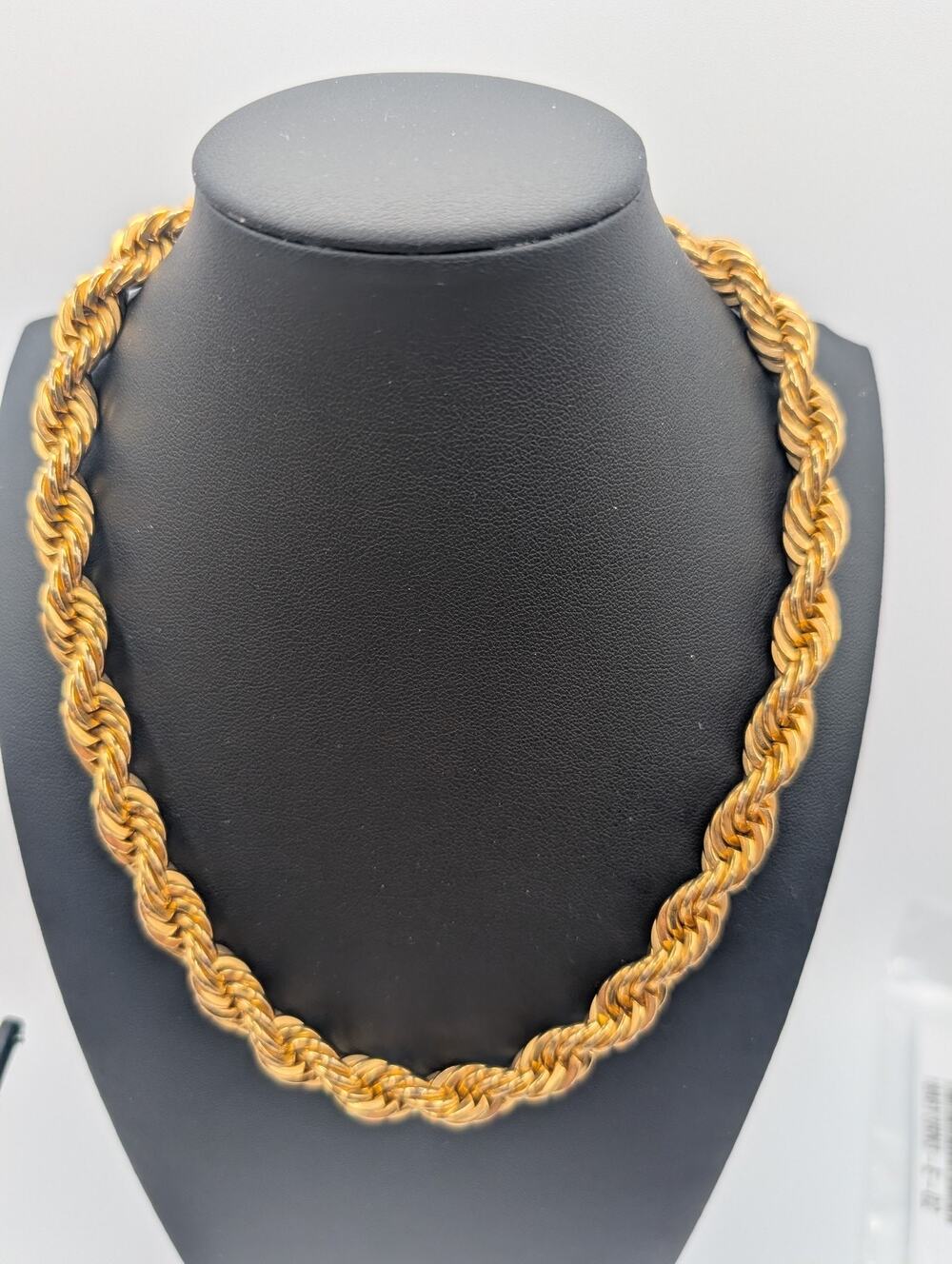 Vintage Napier Gold Tone Chunky Rope Chain Necklace 18" - Retro Fashion Jewelry